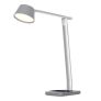 LED Desk Lamp with Wireless Charging, Adjustable White + RGB Light, Silver/Gray