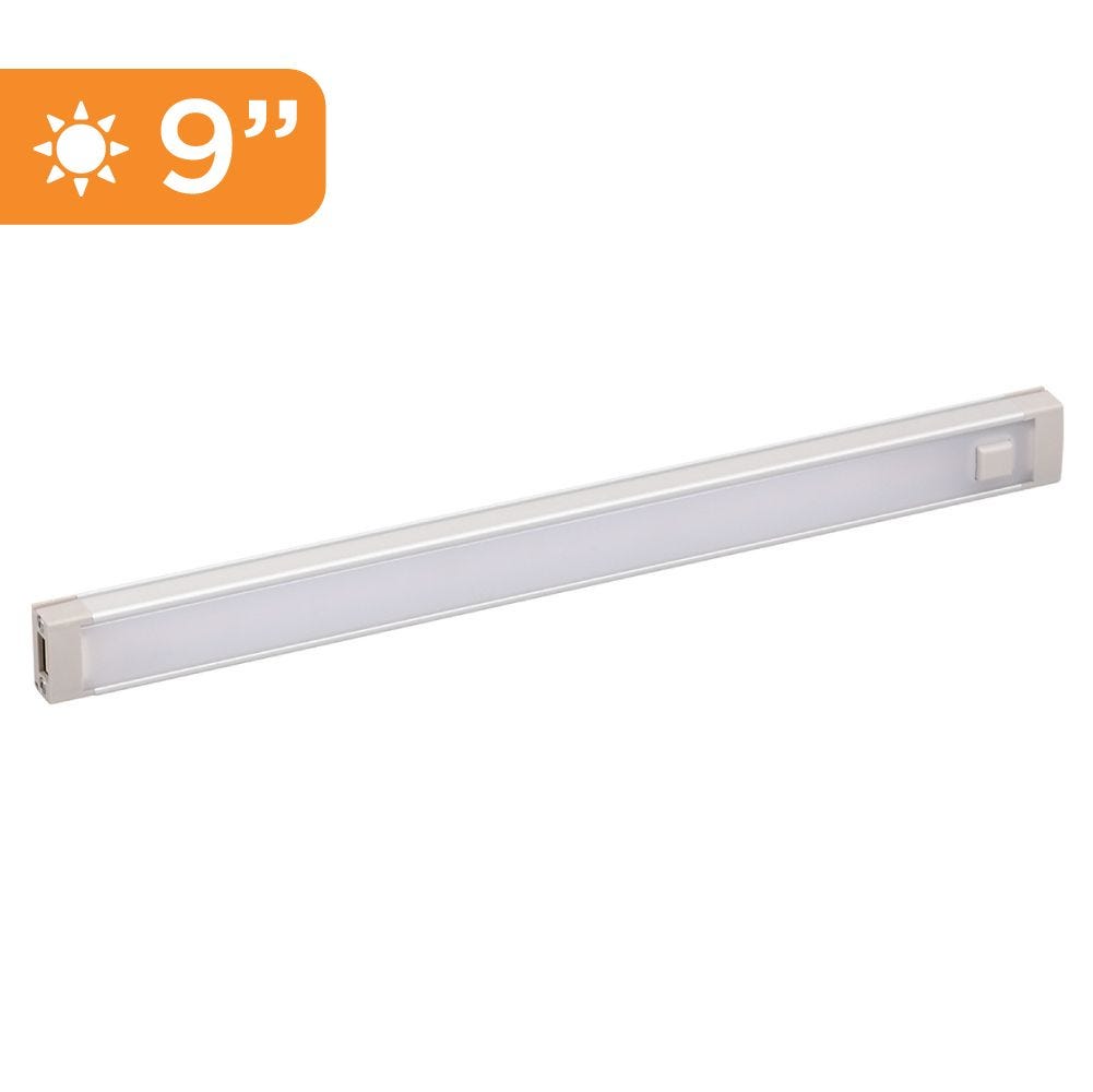 Black+decker 9 in. LED Warm White 1-Bar Rechargeable Under Cabinet Lighting Kit LEDUC9-1REC