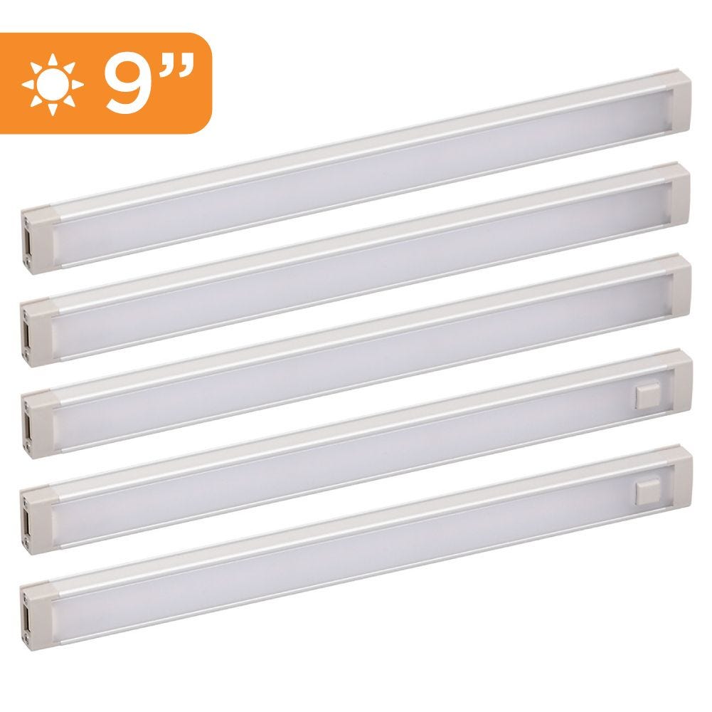 BLACK & DECKER Works with Alexa Smart Under Cabinet Lighting 4-Pack 9-in  Plug-in LED Under Cabinet Light Bar Motion Sensing Light with Remote in the Under  Cabinet Lights department at