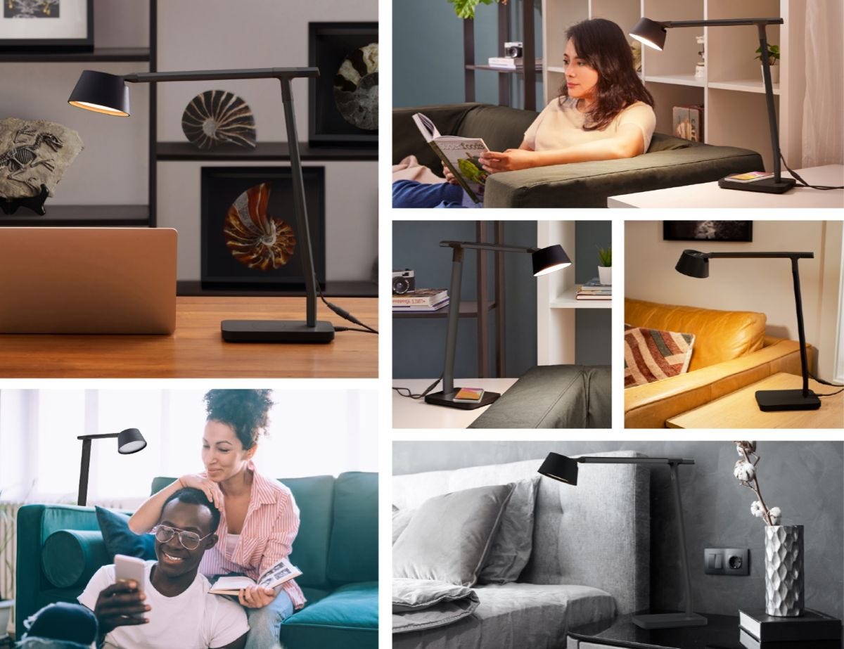 Verve design white lennox led desk lamp best sale